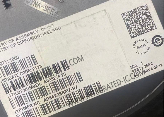 AD8422BRMZ circuito integrato chip amplificatori di strumentazione da rotaia a rotaia MSOP8