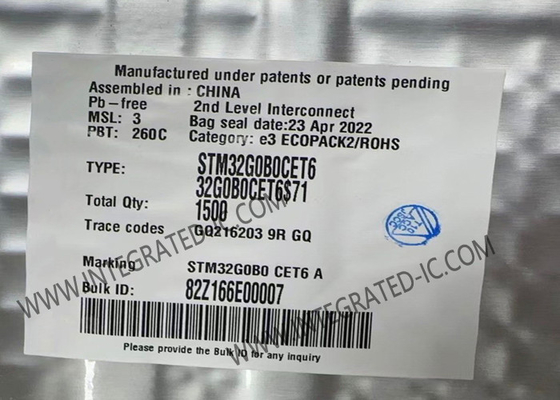 Il Unico centro 64MHz 512KB di 32 bit STM32G0B0CET6 ha incastonato i microcontroller IC