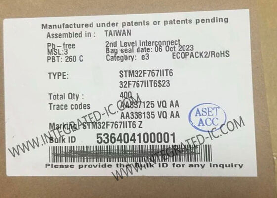 Microcontrollore STM32F767IIT6 MCU a 32 bit con velocità di 216 MHz e package LQFP-176 per applicazioni embedded