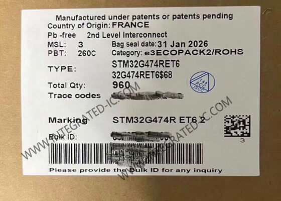 Microcontrollore STM32G474RET6 MCU ARM Cortex-M4F a 32 bit 170MHz