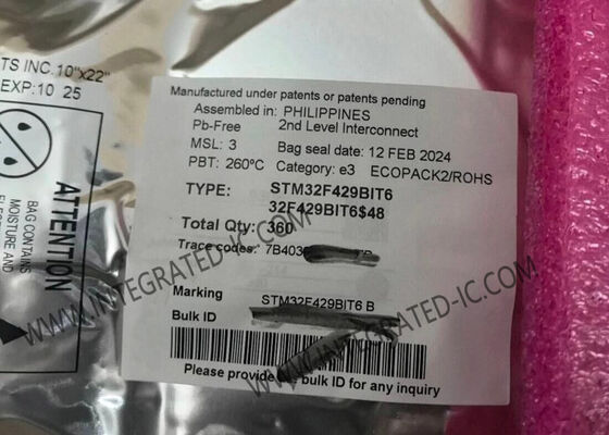 STM32F429BIT6 Microcontrollore MCU 32 bit single core 180MHz in pacchetto LQFP208