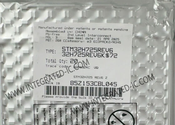 Il chip STM32H725REV6 STM32H725 32 del circuito integrato ha morso il chip del centro MCU di RISC